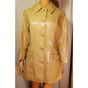 VINTAGE 60s 70s vinyl raincoat St. Michael Jackie O.